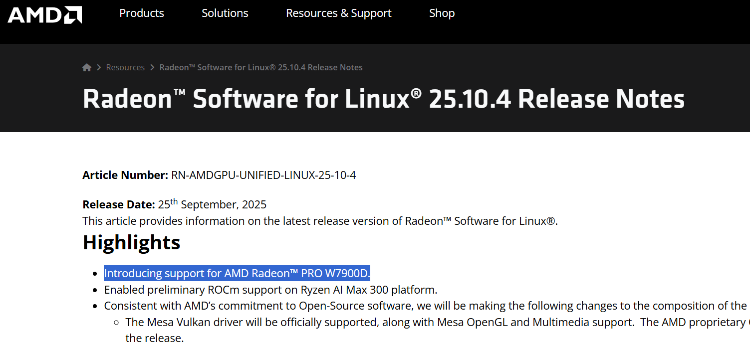 AMD确认新款专业显卡Radeon PRO W7900D 中国特供